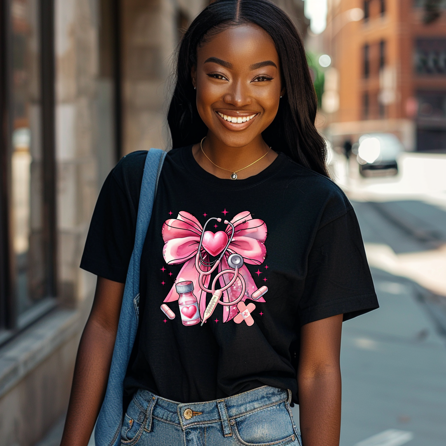 Nurse Ribbon T-shirt Pretty Blank Design, LLC