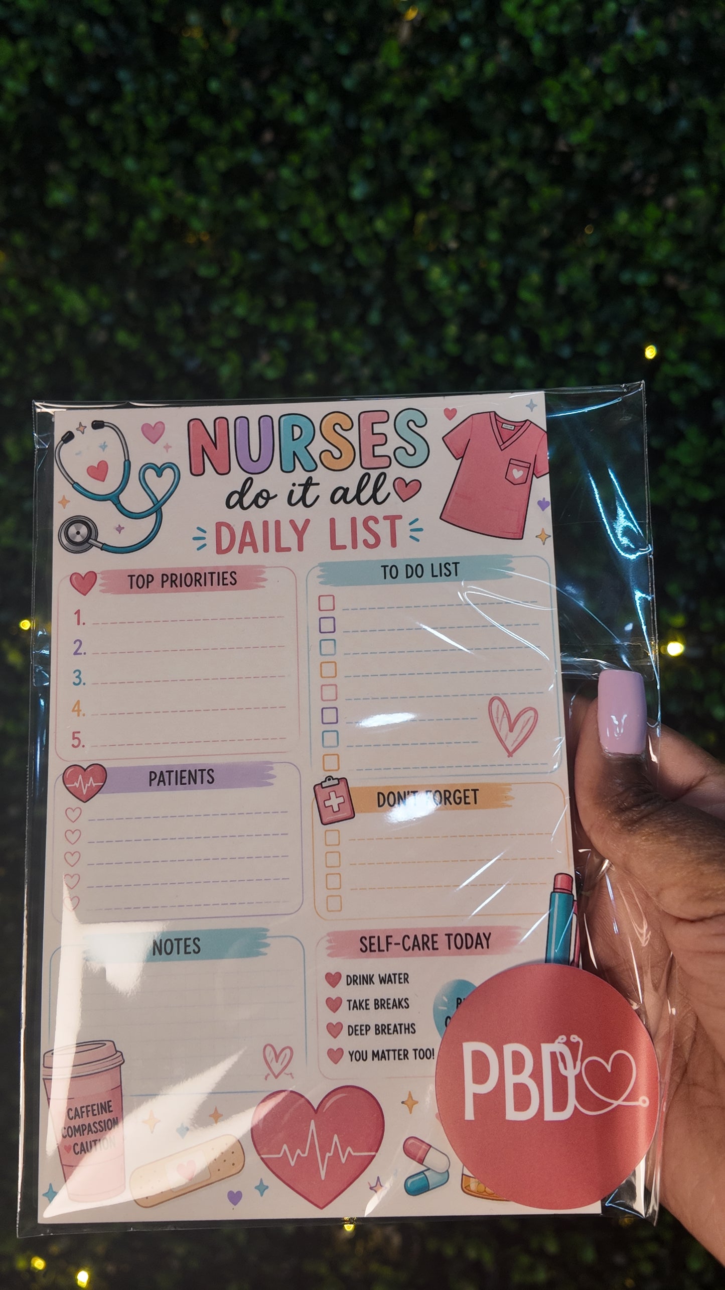Nurses Do It All Daily List Notepad | Cute Nurse Planner Pad