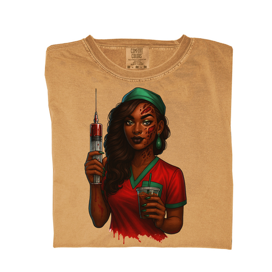 Scary Nurse T-shirt Pretty Blank Design
