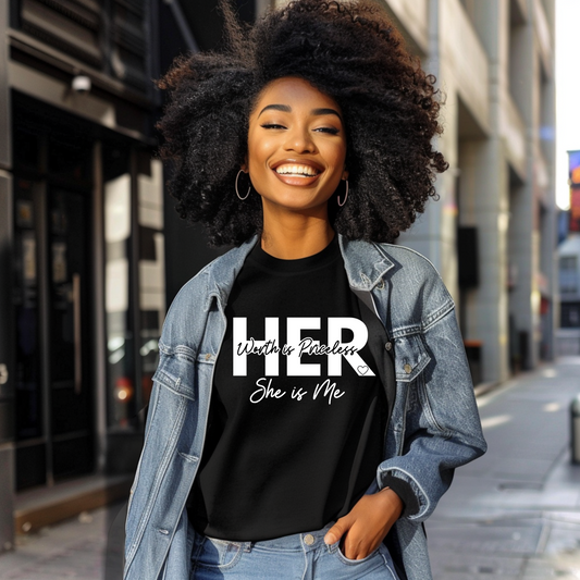 Her Worth is Priceless - White Pretty Blank Design, LLC