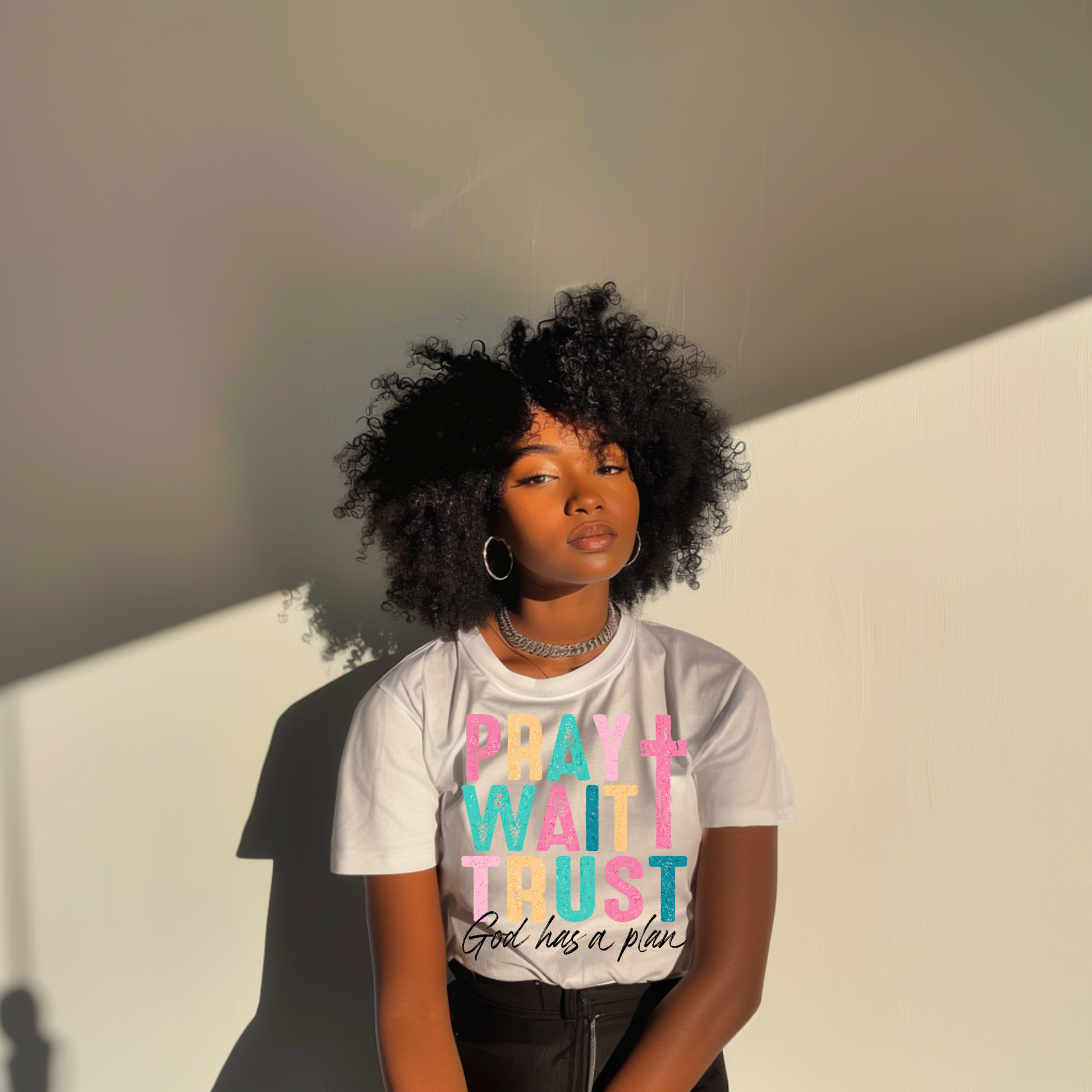 Pray Wait Trust T-Shirt Pretty Blank Design, LLC