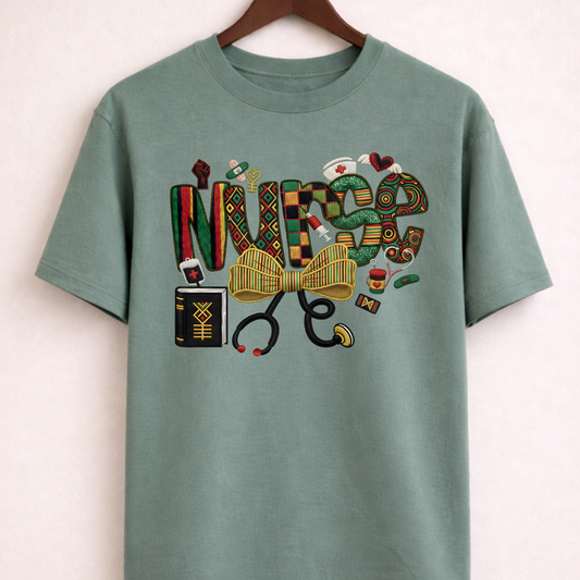 Juneteenth Nurse Life Comfort Colors Tee