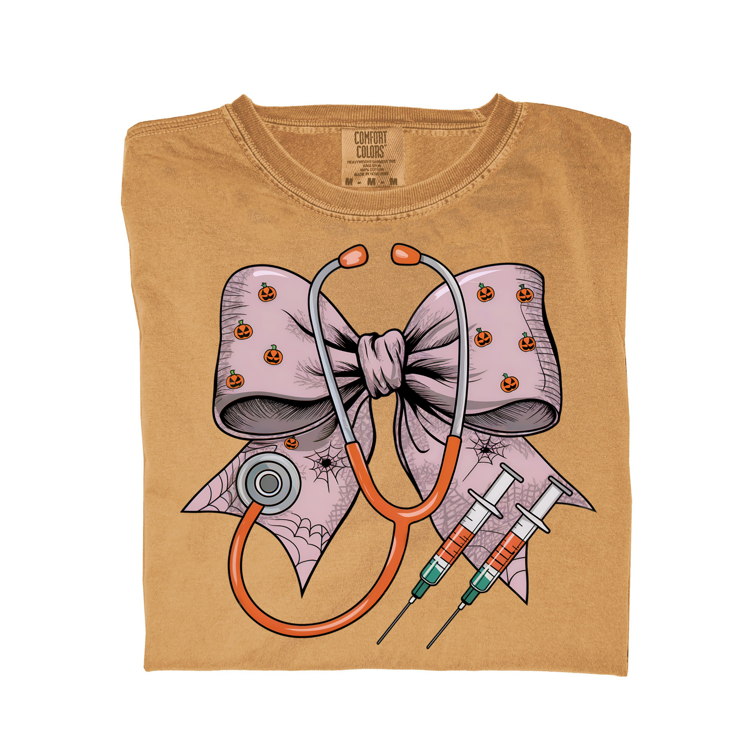 Pumpkin Bow Nurse Shirt Pretty Blank Design, LLC