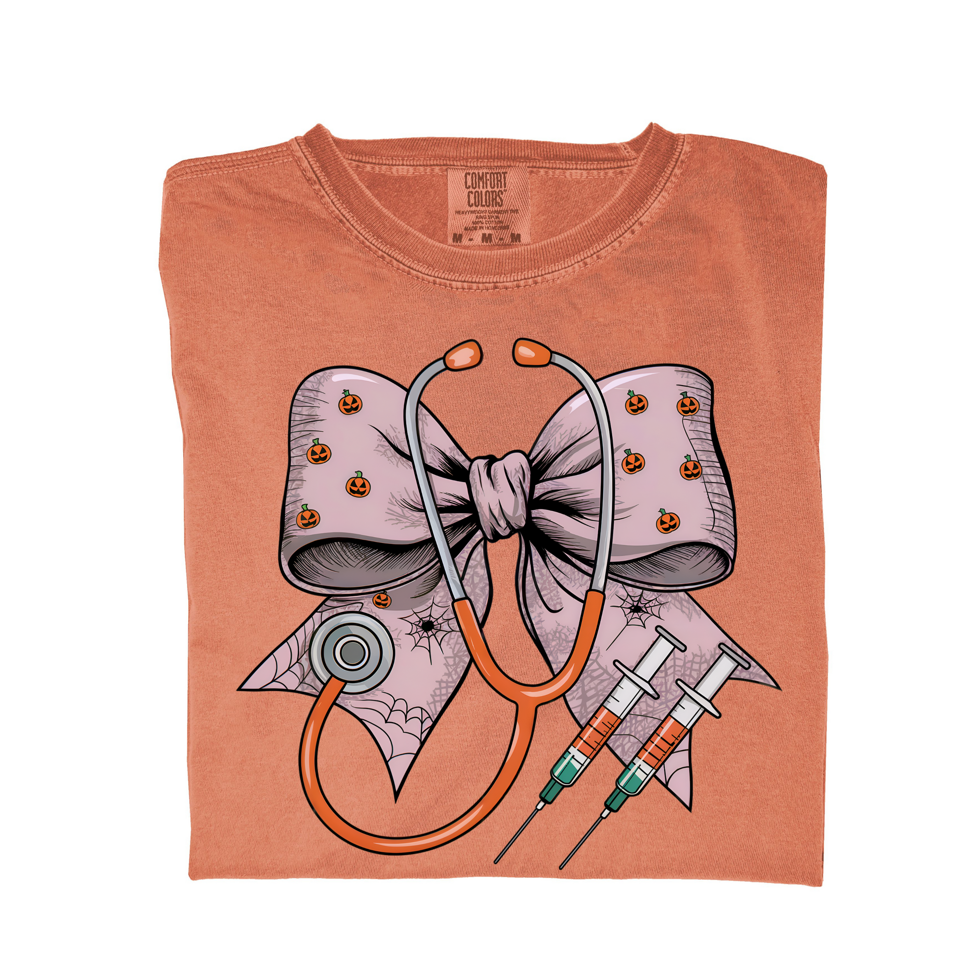 Pumpkin Bow Nurse Shirt Pretty Blank Design, LLC