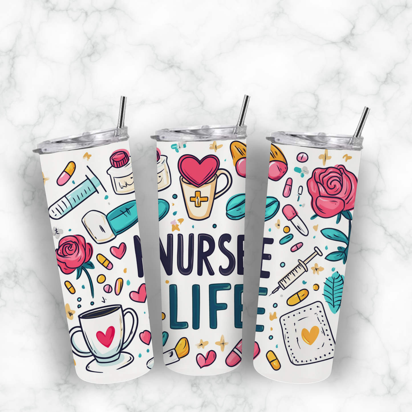Nurse Life 20 Oz Tumbler Pretty Blank Design, LLC