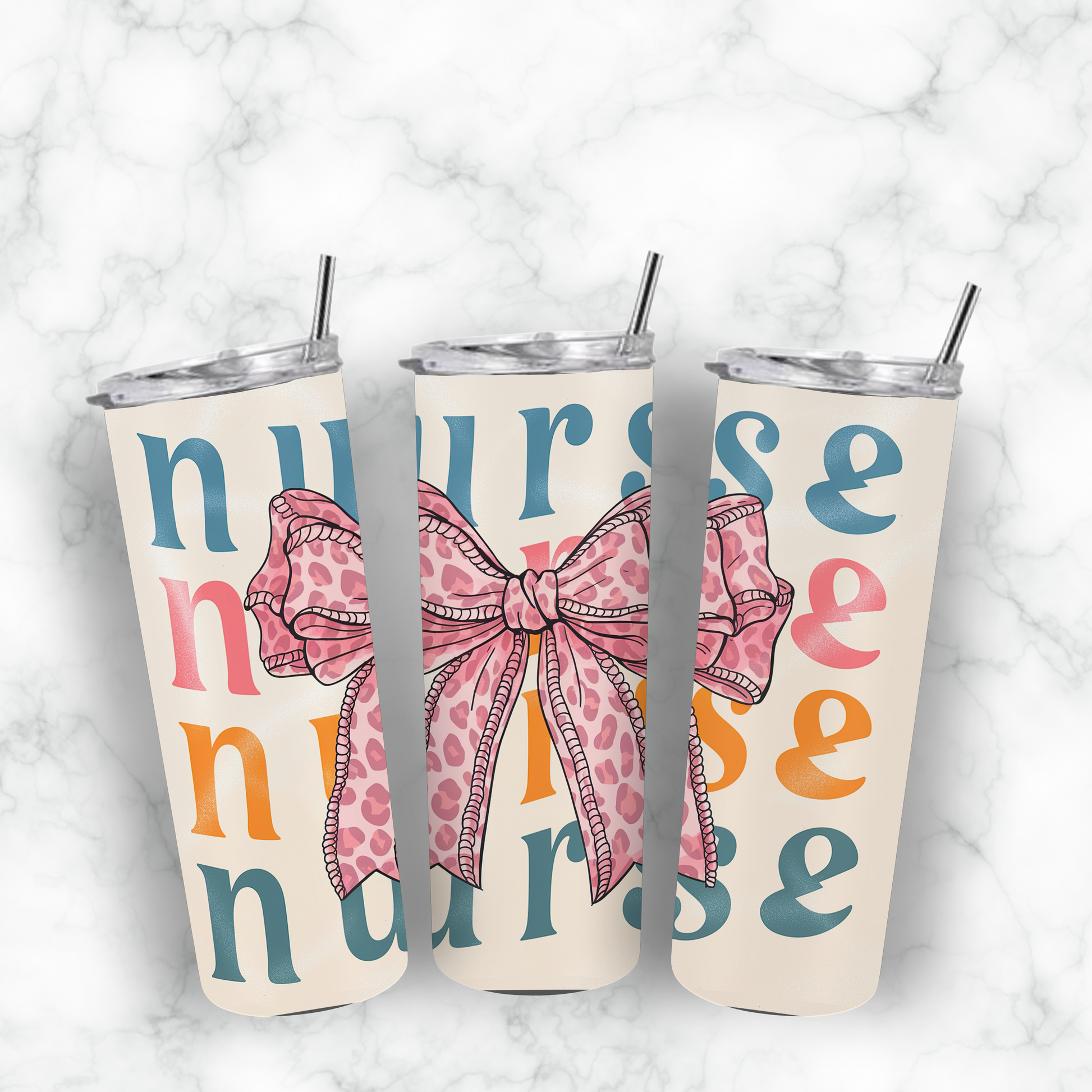 Nurse Ribbon 20 oz Tumbler Pretty Blank Design, LLC