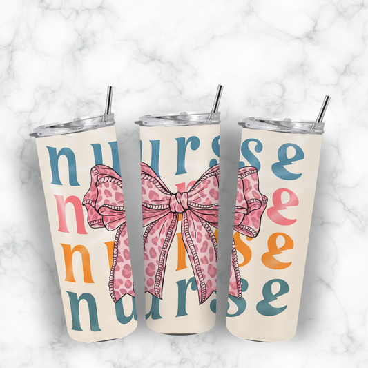 Nurse Ribbon 20 oz Tumbler Pretty Blank Design, LLC