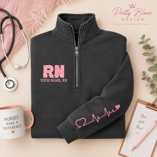Custom RN Quarter-Zip Sweatshirt