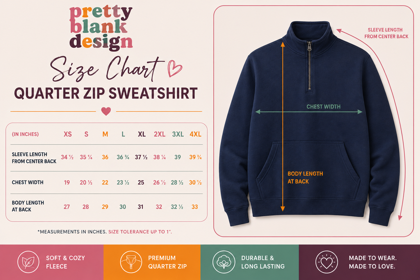 NURSE. PERIOD Quarter Zip Sweatshirt