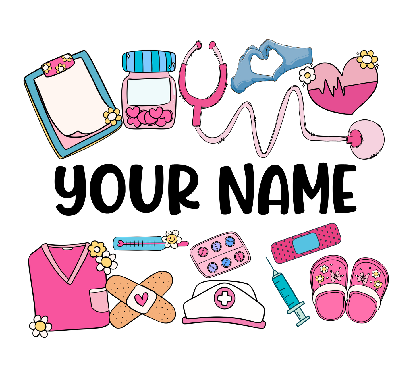 Personalized Nurse Mouse Pad Pretty Blank Design, LLC