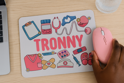 Personalized Nurse Mouse Pad Pretty Blank Design, LLC