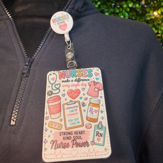 Nurse Fuel Badge Holder | Cute Retractable Nurse Badge Reel | Nurse Gift