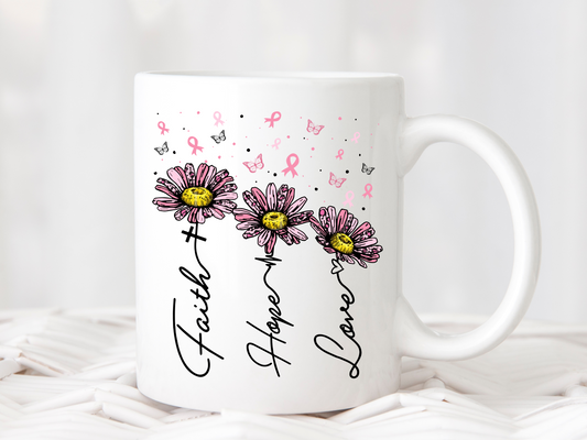 Faith, Hope, Love Mug Pretty Blank Design