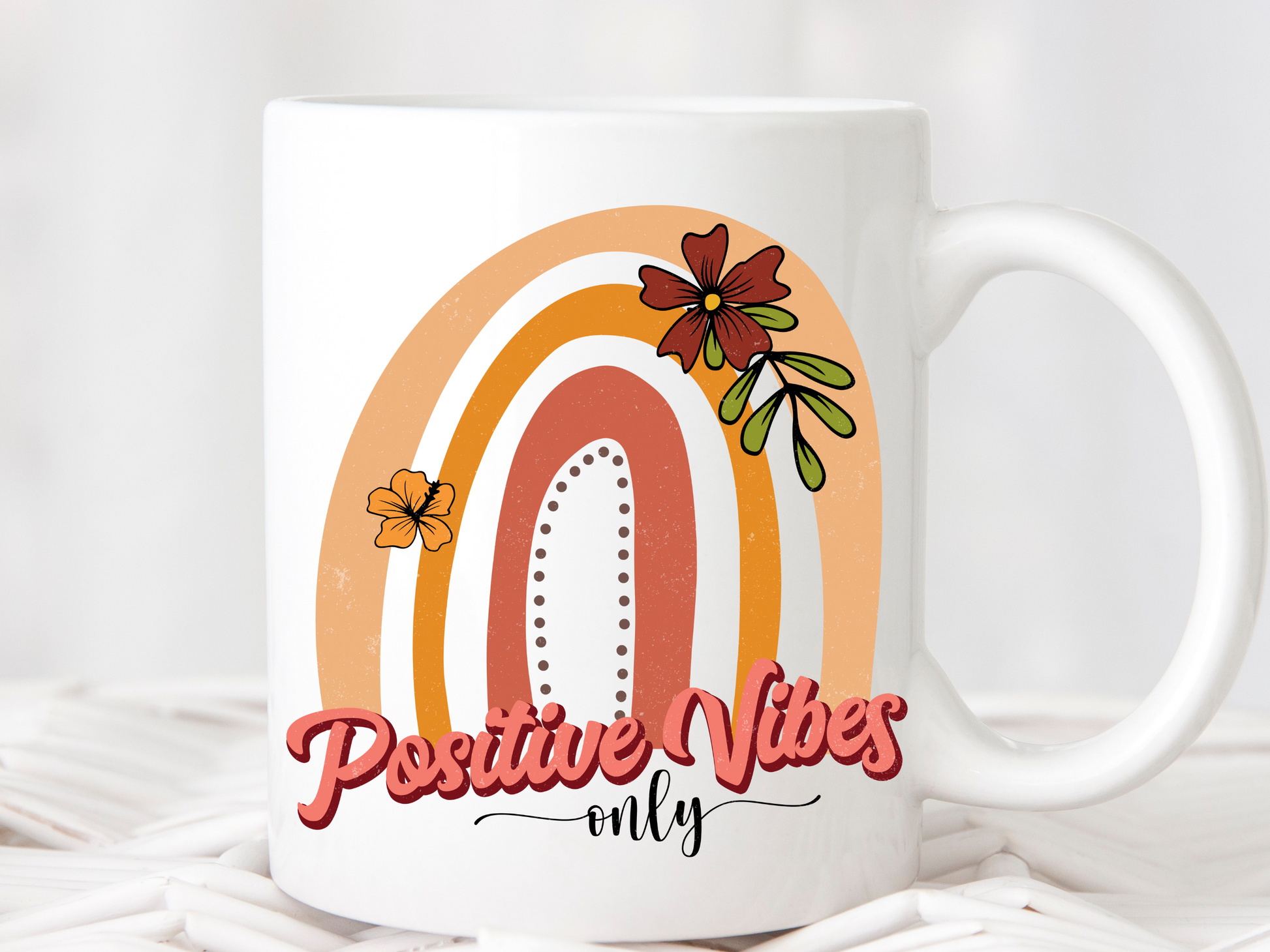 Positive vibes only mug Pretty Blank Design