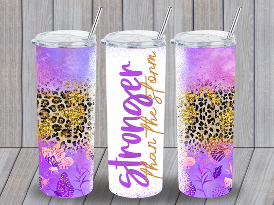 Stronger Than The Storm Tumbler Pretty Blank Design