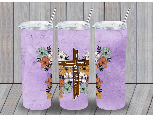 Faith Tumbler Pretty Blank Design