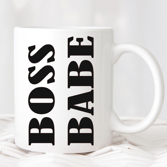 Boss Babe Coffee Mug Pretty Blank Design